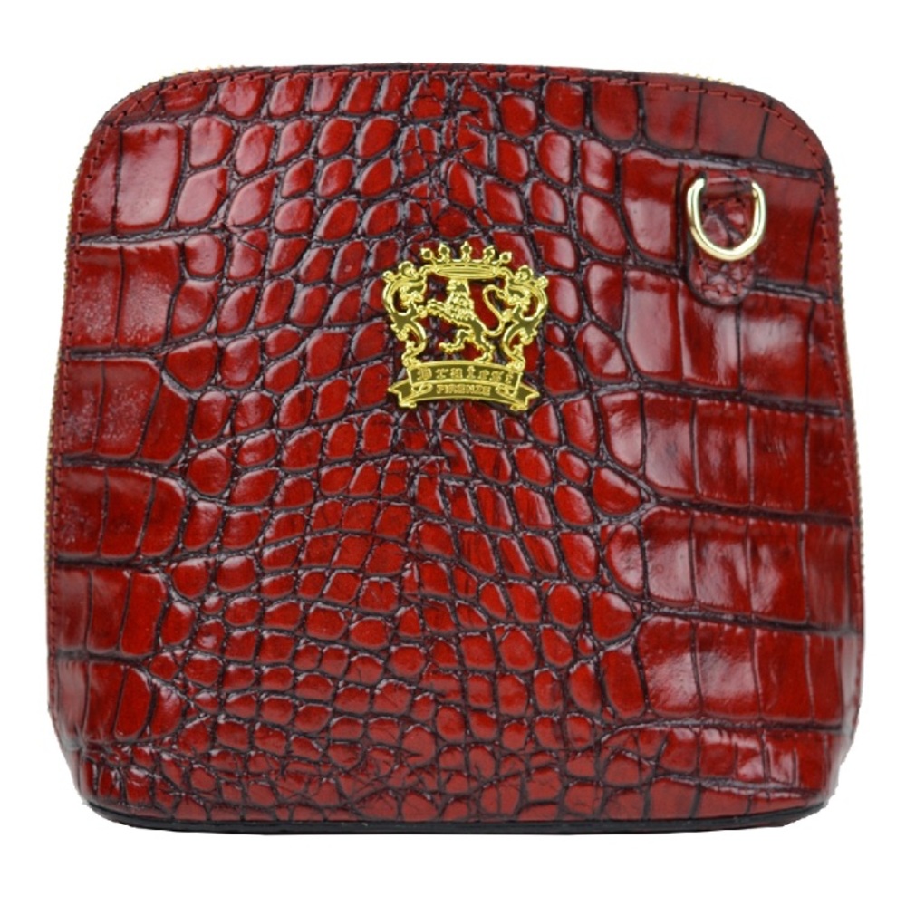 Pratisi Leather Croc Embossed crossbody